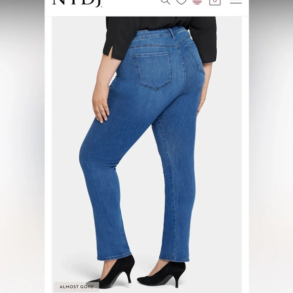 NYDJ Petite Le Silhouette Slim Bootcut High Rise Jeans Amour Size 14P NWT - Picture 4 of 12